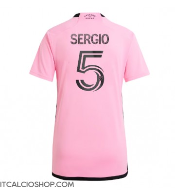 Inter Miami Sergio Busquets #5 Prima Maglia Femmina 2024-25 Manica Corta